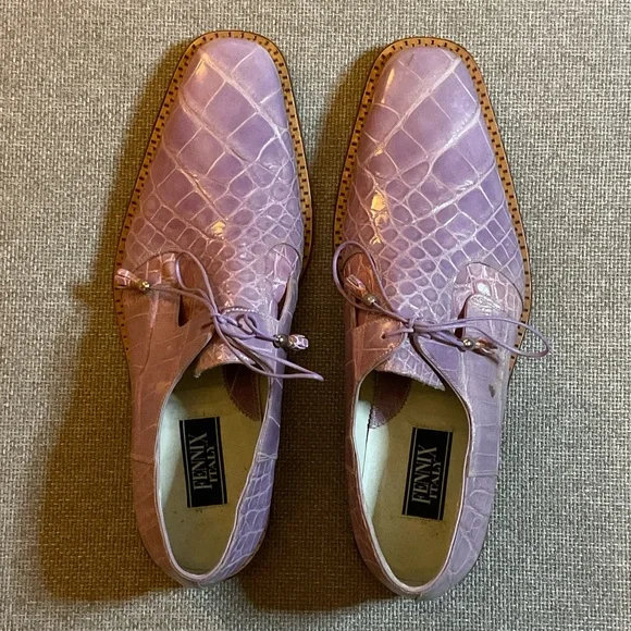 Fennix Italy Genuine Crocodile Lace-Up Shoes - Picture 3 of 6